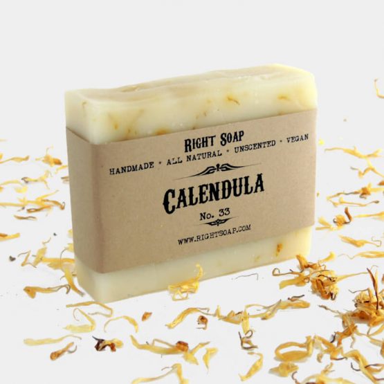Calendula Natural Soap Bar - Handmade Unscented Vegan Soap - Soap Best for Sensitive Skin - Natural Handmade Cold Process Soap