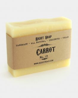 Carrot Natural Soap Bar - Unscented Soap for Sensitive Skin - Handmade Vegan Soap - Cold Process Soap - Soap for Delicate Skin
