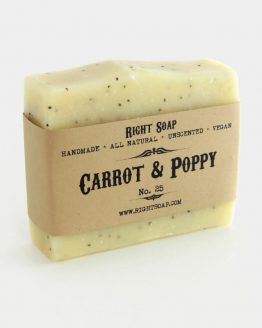 Carrot Poppy Scrub Soap - Unscented Vegan Body Soap - Homemade Soap - Natural Scrub Soap for Sensitive Skin - Gentle exfoliating Soap Bar