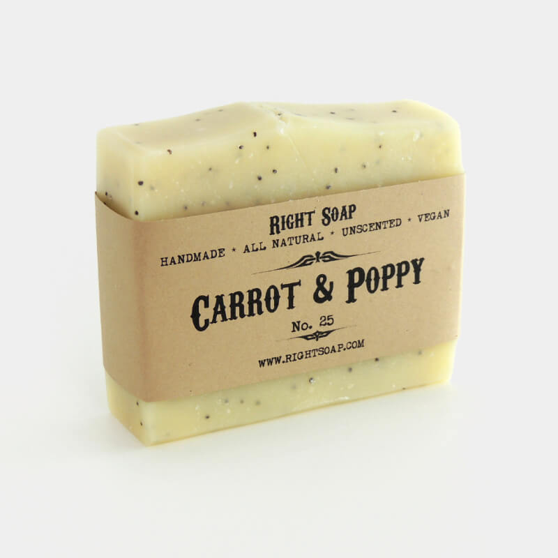 https://www.rightsoap.com/wp-content/uploads/2018/08/Carrot-Poppy-Scrub-Soap-Unscented-Vegan-Body-Soap-Homemade-Soap-Natural-Scrub-Soap-for-Sensitive-Skin-Gentle-exfoliating-Soap-Bar.jpg