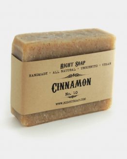 Cinnamon Natural Soap Bar - Unscented Handmade Vegan Soap - Light Peeling Soap - Anti-Cellulite - Cold Process Soap - Soap for Troubled Skin
