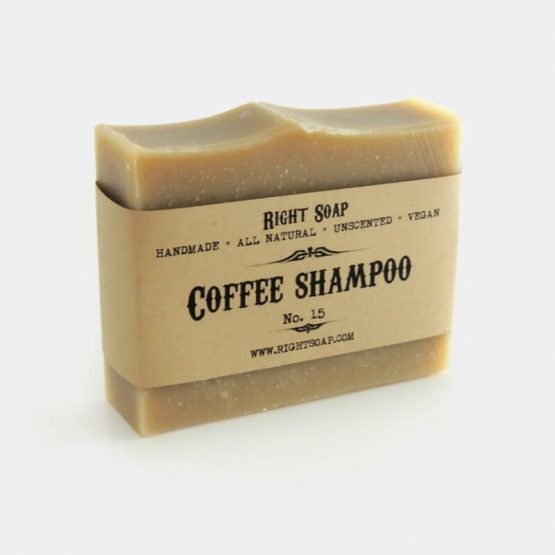 Coffee Shampoo Soap Bar - Natural Hair Shampoo for Men - Unscented Shampoo - Vegan Shampoo - Cold Process Soap for Dry Scalp