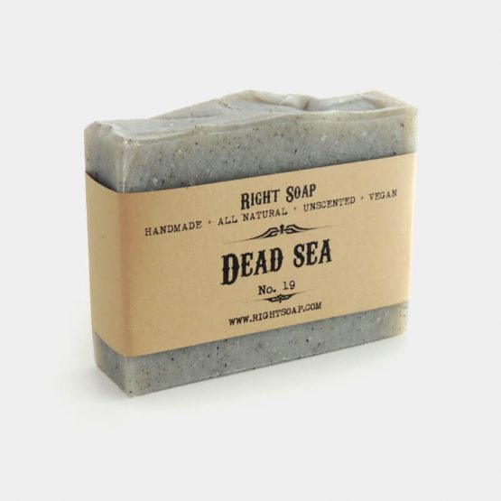 Dead Sea Soap Bar - Unscented Clay Soap - Handmade Vegan Soap with Dead Sea Mud - Detox Soap Bar - Wrinkle reducer - Deep Skin Cleansing