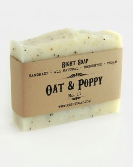 Oat Poppy Scrub Soap Bar - Natural - Unscented - Vegan Exfoliating Soap - Cold Process Soap Bar - Scrub Soap for Sensitive Skin