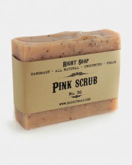 Pink Clay Scrub Soap - All Natural - Handmade - Unscented - French Pink Clay Scrub Soap- Exfoliating Soap for all Skin Types - Vegan Soaps