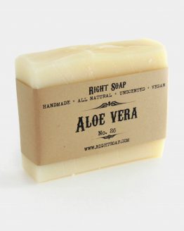 Aloe Vera Natural Soap Bar - Vegan, Unscented Soap for Sensitive Oily Troubled Skin - Face and Body Soap Shop Best Handmade Soap by Right Soap for acne scars psoriasis eczema